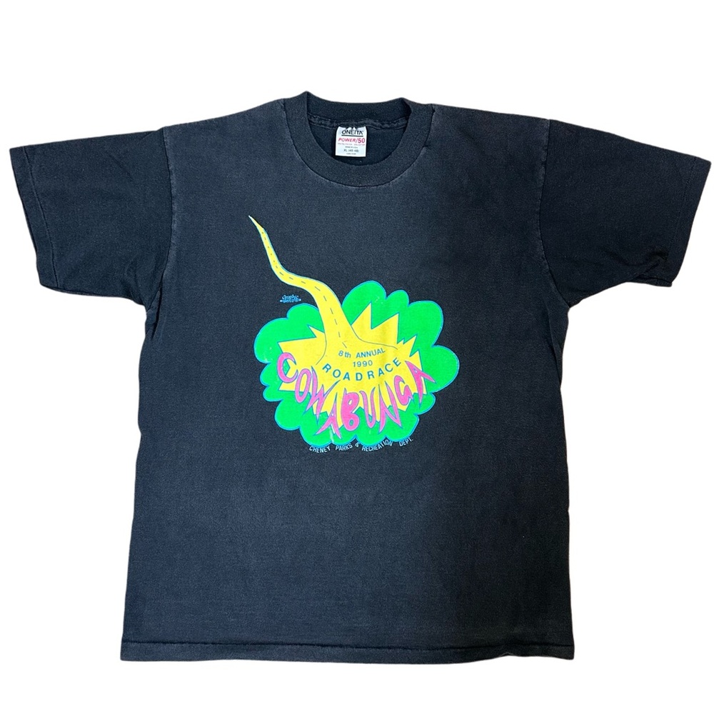 Vintage 1990 "Cowabunga Road Race" T-Shirt size XL